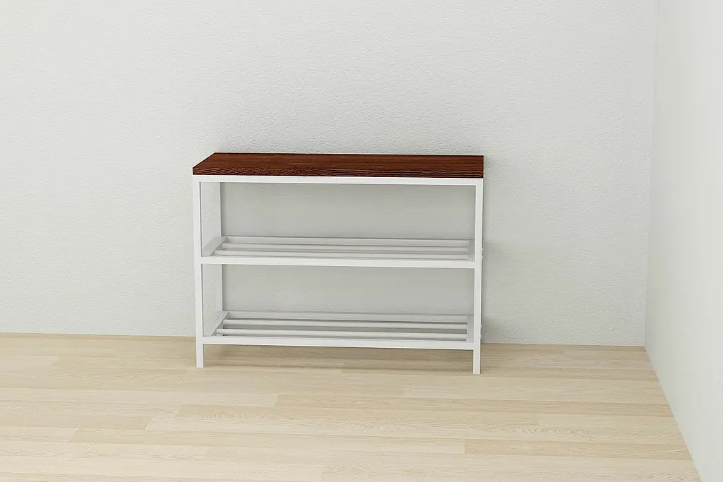 Банкетка универсальная Ferrum-decor Слайм 45x63x26 белый ДСП Венге 16мм (FRD-105510) - фото 2
