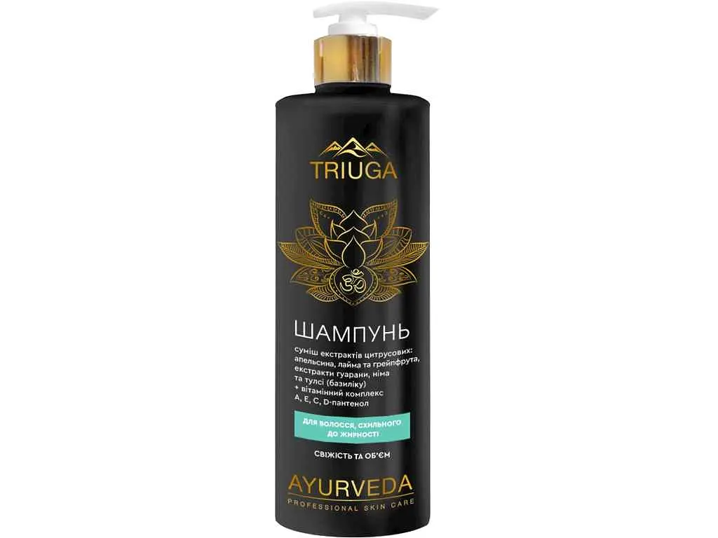 Шампунь Triuga Ayurveda 500мл Свіжість і об'єм
