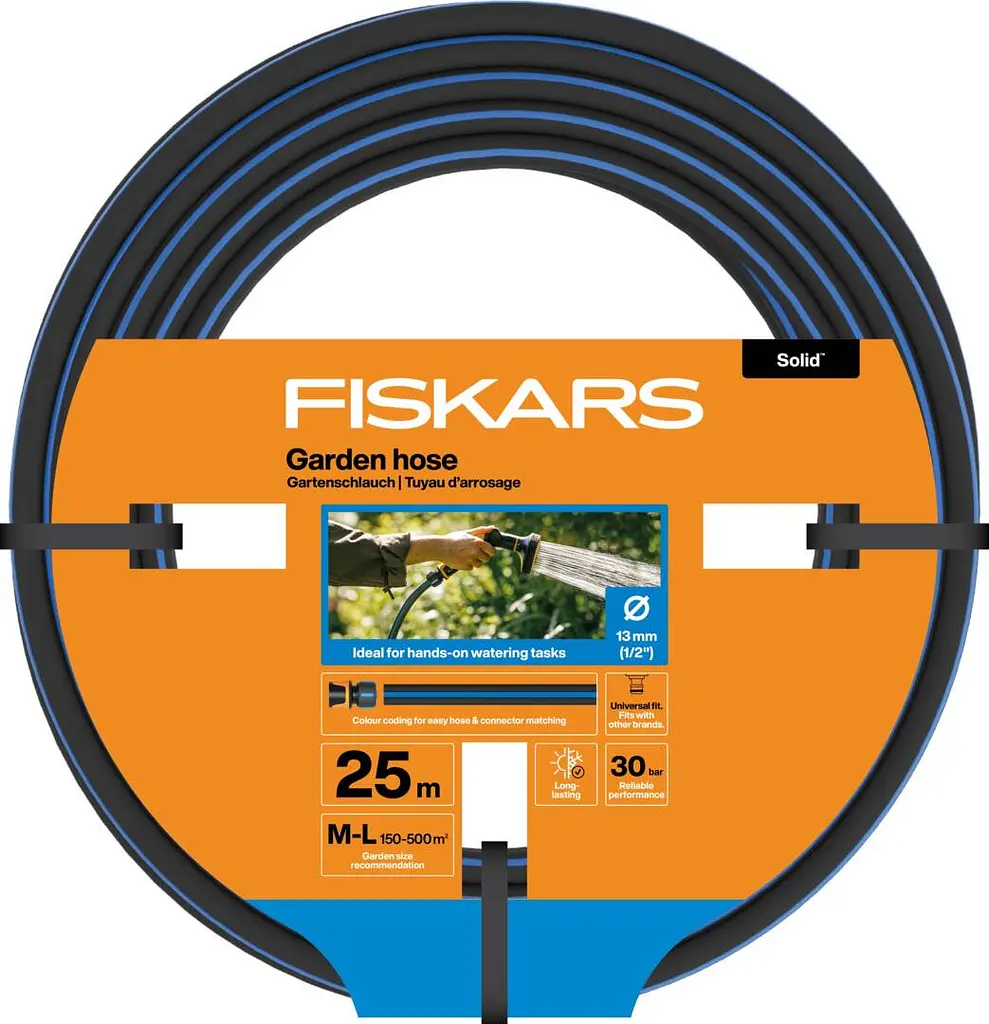 Шланг садовий Fiskars Solid 13 мм (1/2") 25 м (1076060)
