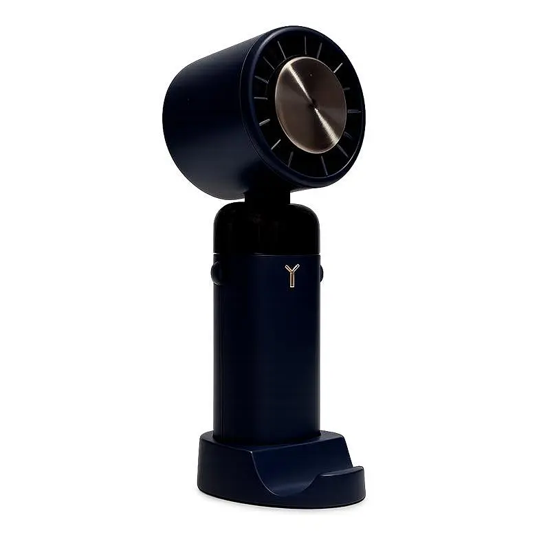 Вентилятор портативний з дисплеєм Thermo Electric Cooler Fan LT-S3213 темно синій