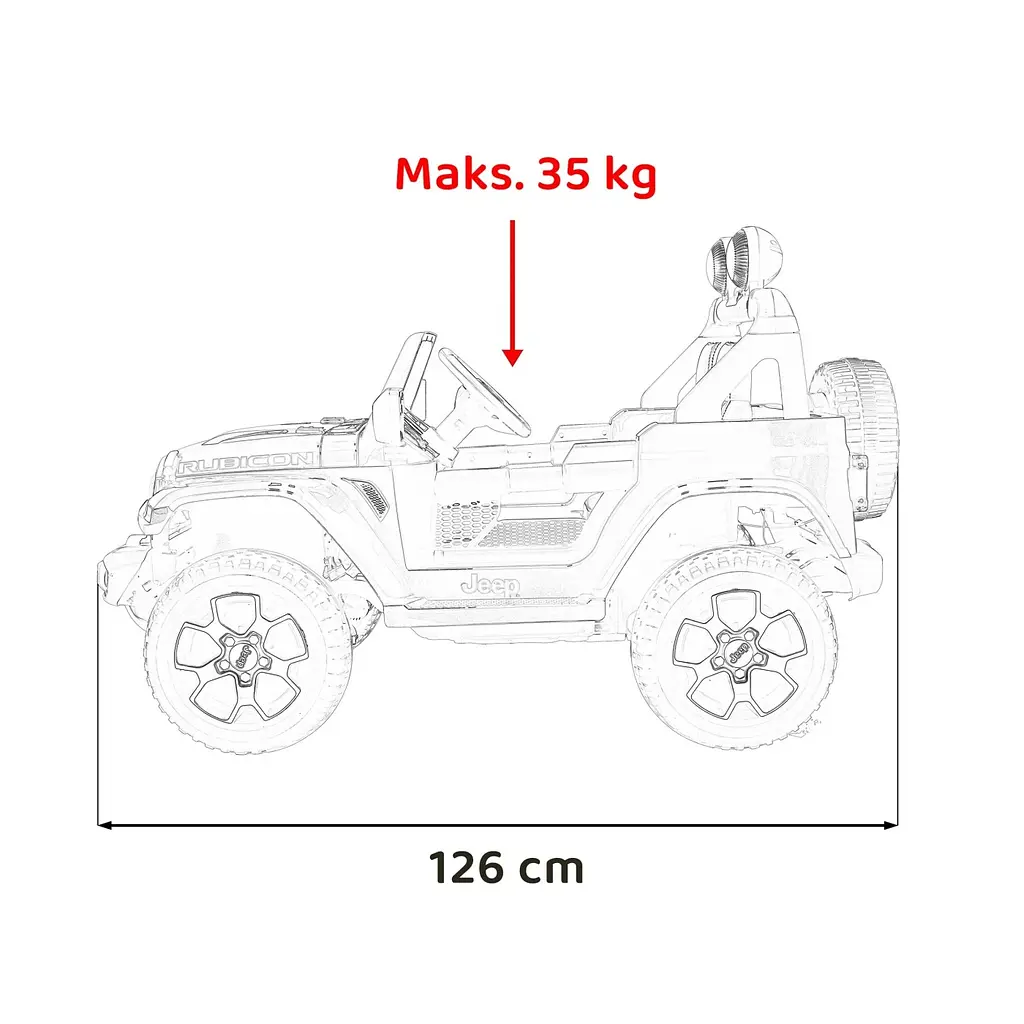 Електромобіль Ramiz Jeep Wrangler Rubicon 12 В,White (PA.DK-JWR555.BIA) - фото 10