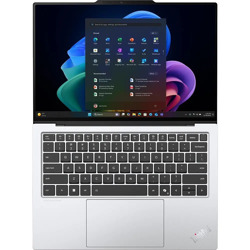 Ноутбук LENOVO ThinkPad X9-14 Gen 1 Aura Edition, Intel Core 7 258V до 4.5 ГГц, 14" 2.8K Touch, 32 ГБ, SSD 1 ТБ, Intel Arc 140V, Windows 11 Pro - фото 3