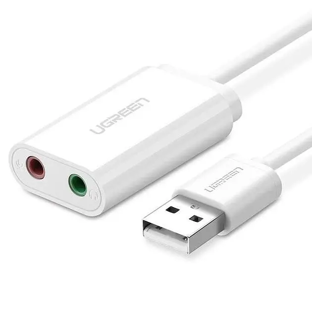 Звуковая карта Ugreen US205 white (30143) - фото 2