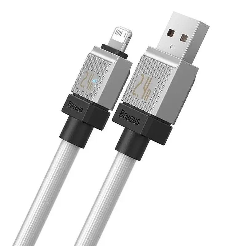 Кабель Baseus CoolPlay Series Fast Charging Cable USB to Lightning 2.4A 2m CAKW000502 White - фото 2