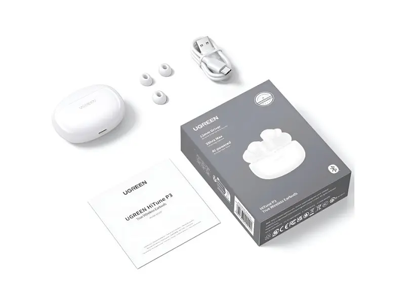 Навушники TWS UGREEN WS207 HiTune T3CWhite (45110) - фото 10