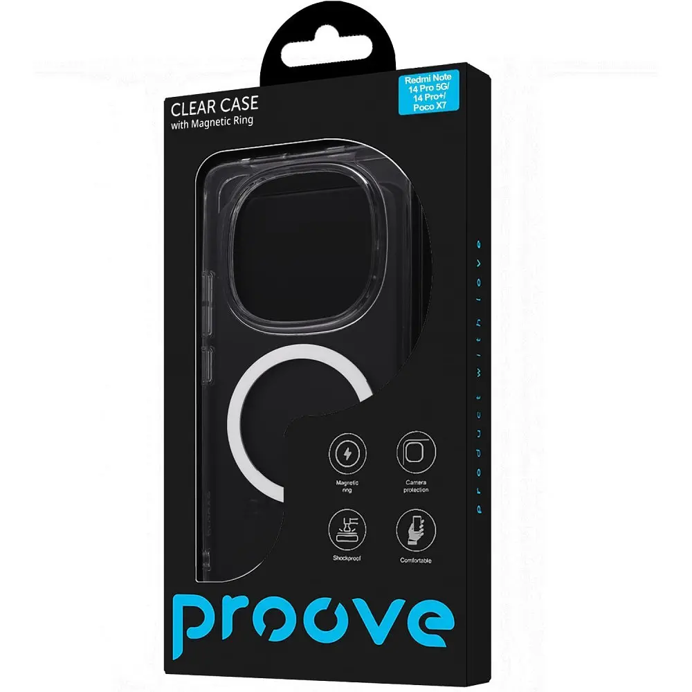 Чохол Proove Clear Case with Magnetic Ring Xiaomi Redmi Note 14 Pro 5G/14 Pro+/Poco X7 - фото 2