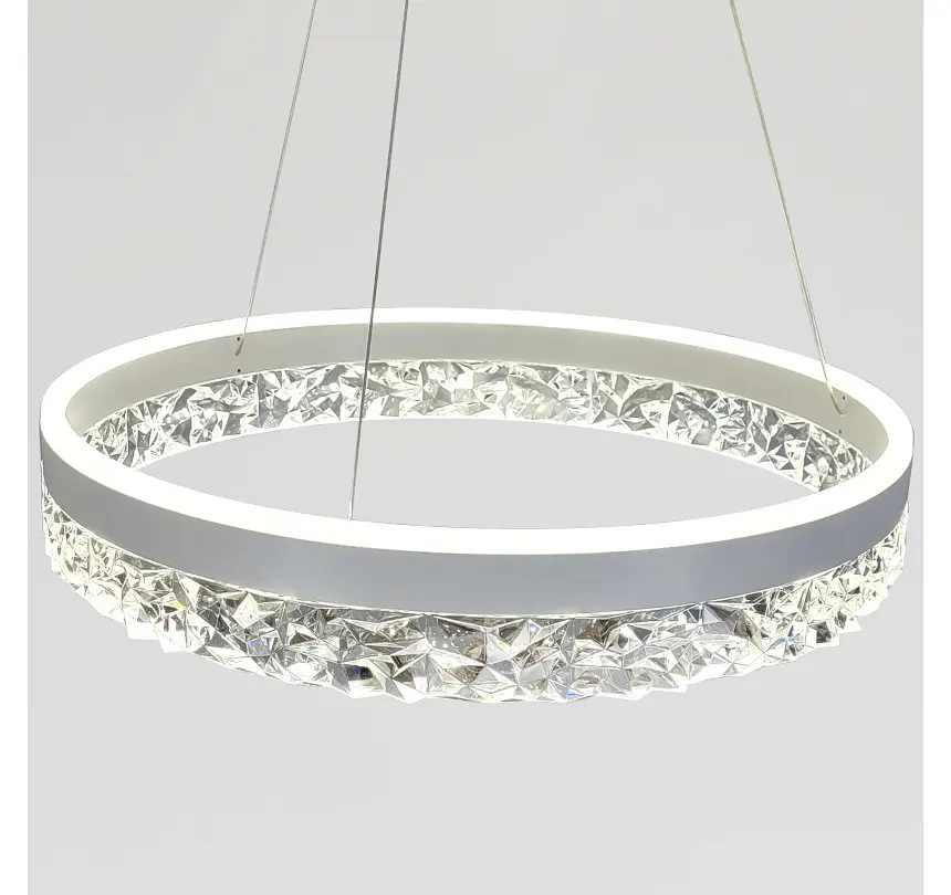 Світлодіодна люстра підвісна Artlight MD230327WH з білим кільцем, 53W - фото 6