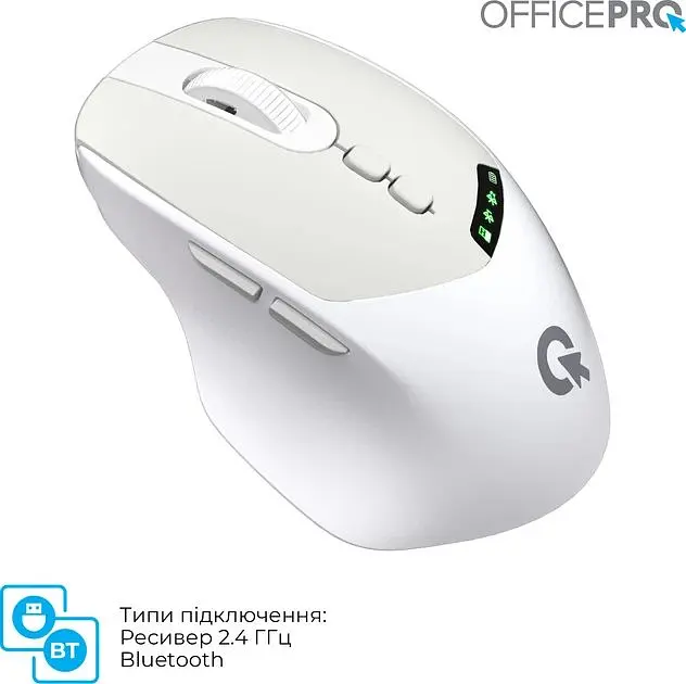 Мышь OfficePro Silent Click Wireless White (M520W) - фото 9