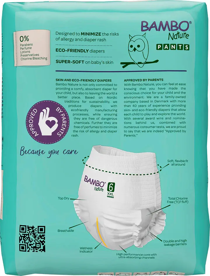 Еко Підгузки-трусики Bambo Nature Pants 6 (18+ kg) 18 шт. Bambo Nature (10000192) - фото 4