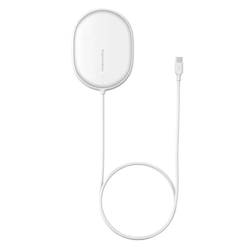 Беспроводное зарядное устройство для Baseus Light Magnetic 15W для iPhone 12 Белый (WXQJ-02) - фото 6