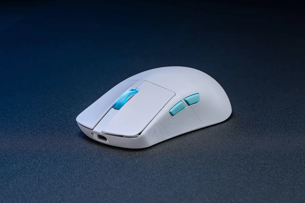 Бездротова миша ASUS ROG Harpe Ace Aim Lab Edition RGB USB-A/WL/BT White (90MP02W0-BMUA10) - фото 9
