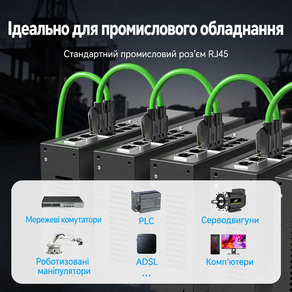 Модульний штекер RJ45 Vention набір із 10 штекерів Ethernet-конектор 8P8C екранований Cat6A FTP швидкість передавання 10 Гбіт/с смуга пропускання 500 МГц для монтажу потрібен обтискний інструмент для жил 24–26 AWG діаметром до 1 мм і кабелю із зовнішнім діаметром до 7 мм з органайзером жил з хвостовим затискачем кабелю із защіпним кожухом позолочені контакти 3U чорний (IDNB0-10) - фото 15