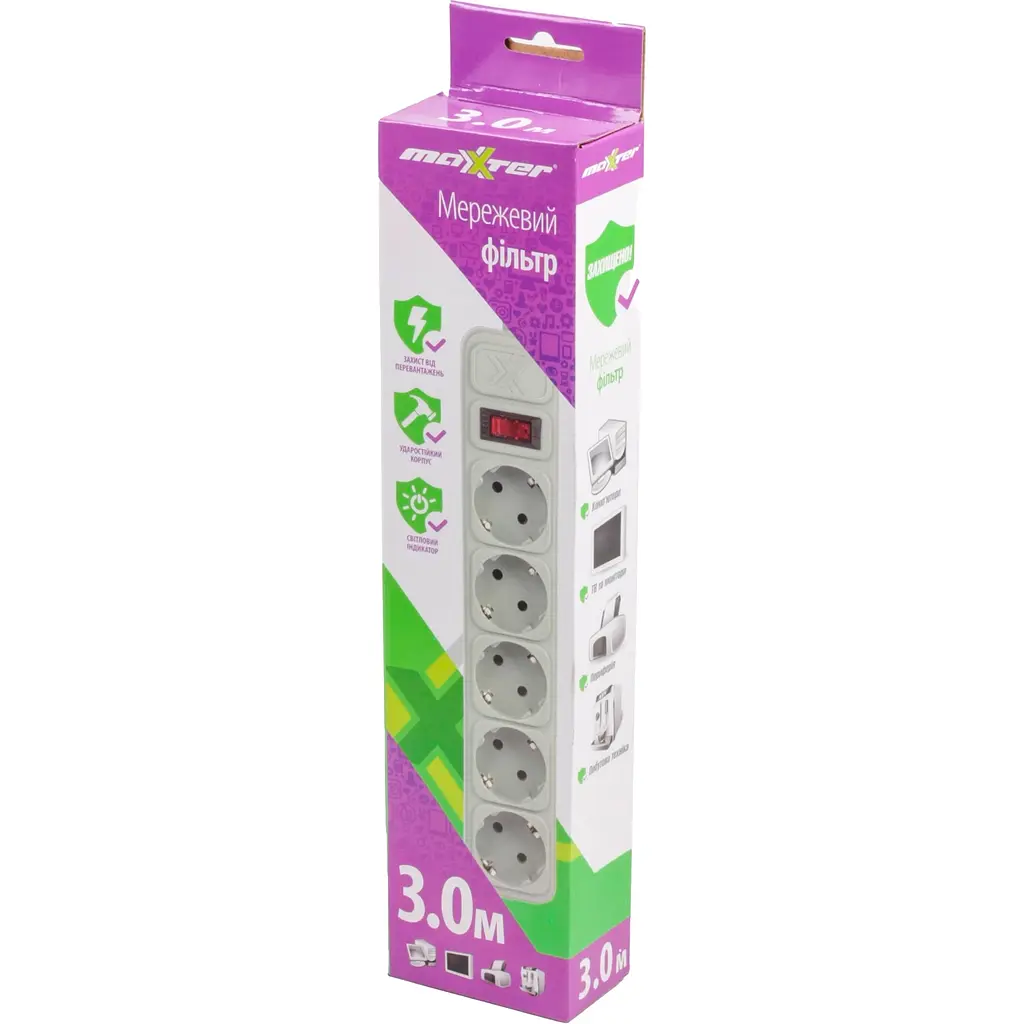 Мережевий фільтр Maxxter SPM5-G-10G [122796] - фото 5