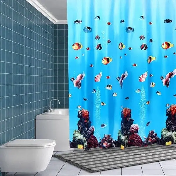 Шторка для ванної кімнати Stenson R89756, 180х180 см океан (26241) - фото 2