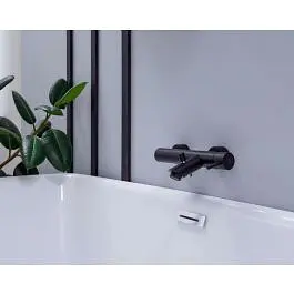 Змішувач для ванни Paffoni Light із регульованим душовим гарнітуром black matt LIG023NO, Чорний матовий - фото 10