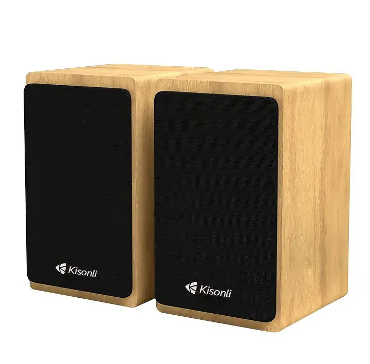 Компьютерные колонки Kisonli X23 Bluetooth, 10W, USB, Wooden - фото 2