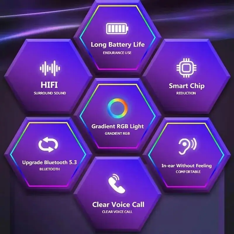 Гарнитура - наушники беспроводные Lenovo LP80 Pro RGB подсветка черные - фото 7