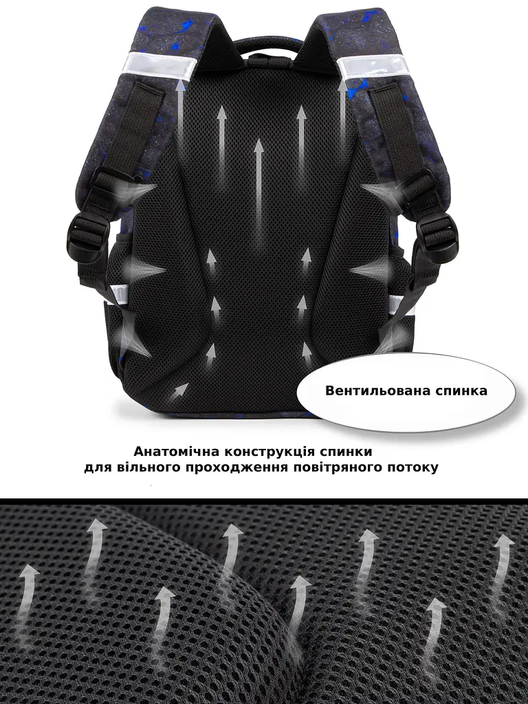 Ортопедичний шкільний рюкзак 6 в 1 для хлопчика School Standard 38х30х18 см з Машиною для першокласника (SET 170-83) - фото 8
