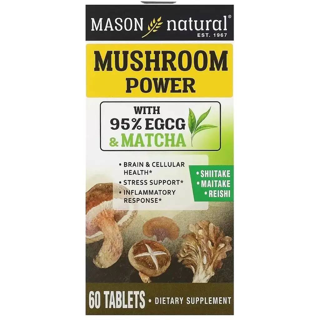 Гриби Mason Natural Mushroom Power для здоров'я мозку та клітин 60 таблеток - фото 2