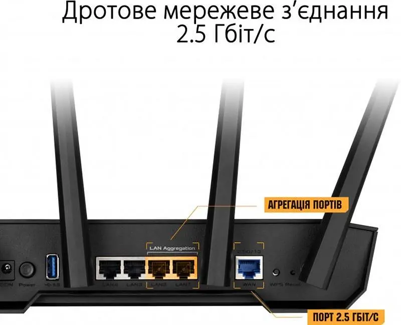 Бездротовий маршрутизатор Asus TUF Gaming AX3000 V2 (TUF-AX3000 V2) (90IG0790-MO3B00) - фото 4