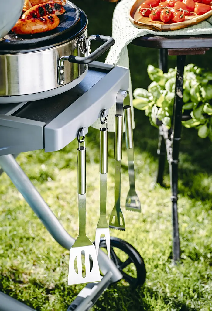 Столовые приборы для гриля барбекю Adler AD 6729 нержавеющая сталь в алюминиевом футляре - фото 7