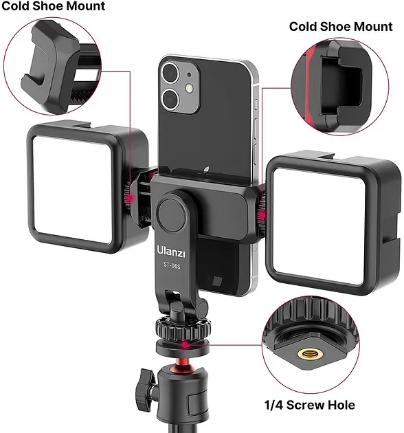 Держатель для телефона Ulanzi Vijim Plastic Cell Phone Holder UV-2575 ST-06S Black - фото 4