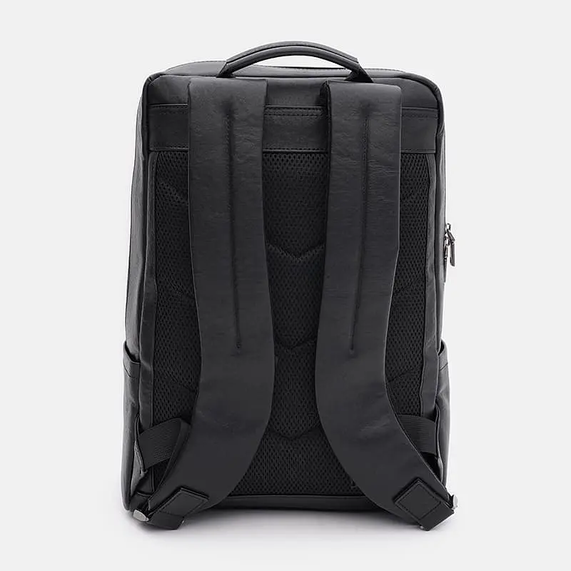 Чоловічий шкіряний рюкзак Ricco Grande K16616bl-black - фото 3