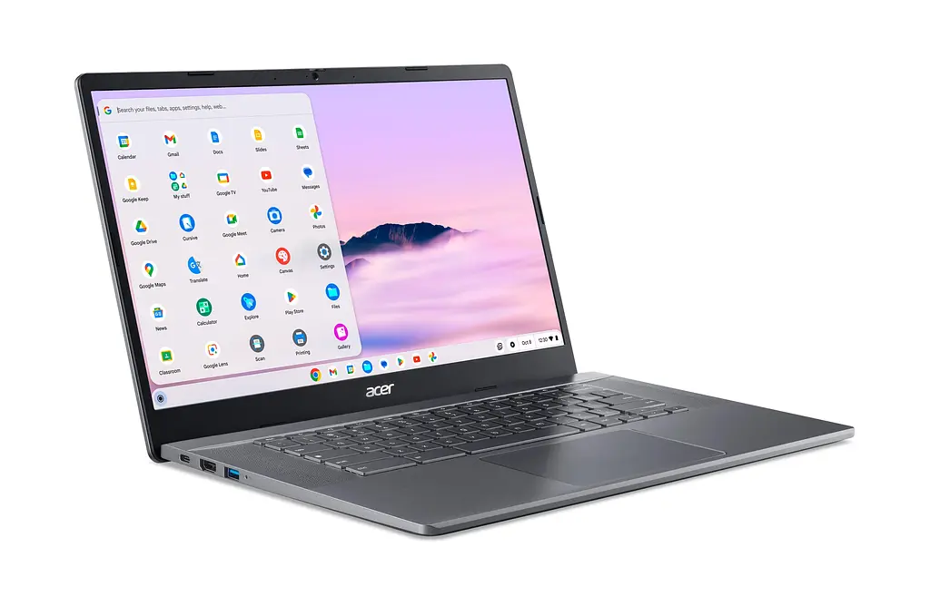 Ноутбук Acer Chromebook Plus CB515-2H 15' FHD IPS, Intel i5-1235U, 16GB, F512GB, UMA, ChromeOS, сірий (NX.KNUEU.004) - фото 7