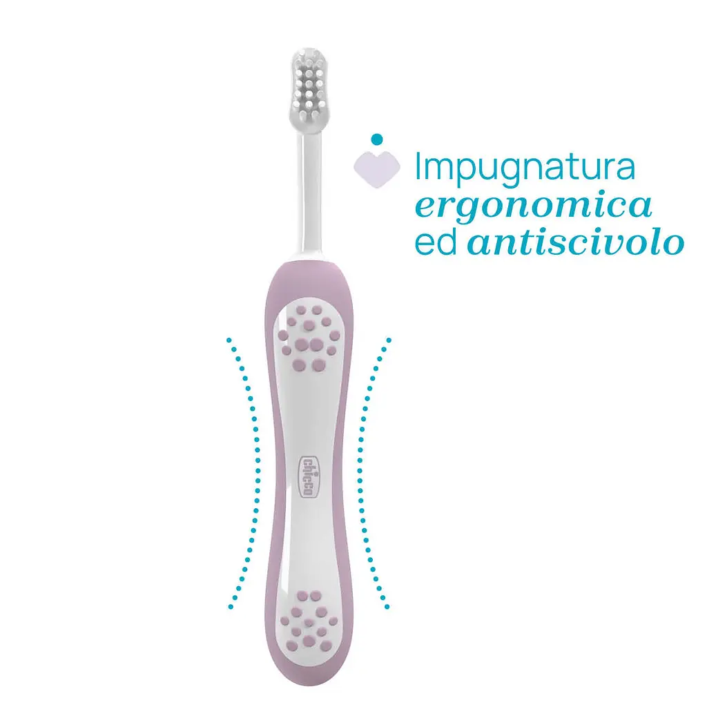 Зубная щетка Chicco для первых зубов, 6-36 мес. розовая (12081.00) - фото 4