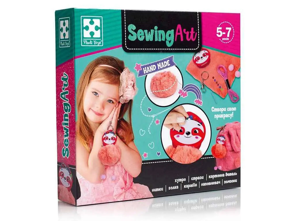 Набір для творчості VLADI TOYS "Sewing art. Sloth" VT4205-07 (укр)