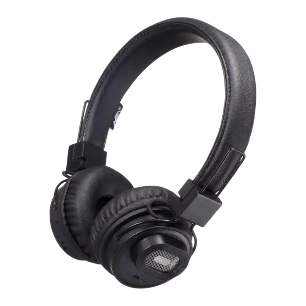 Бездротові Bluetooth стерео навушники гарнітура чорні NIA з колонкою накладні