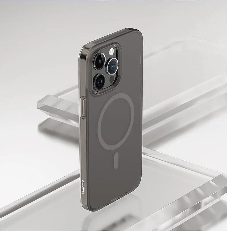 Чохол Vokamo для  iPhone 15 Pro Max з магнітом Glacier чорний матовий - фото 4