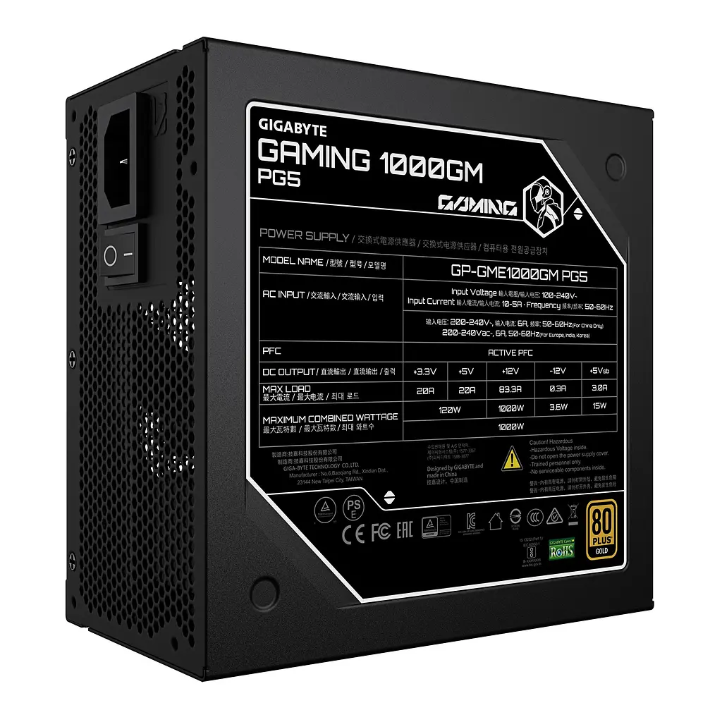 Блок живлення Gigabyte Gaming 1000GM PG5 1000W (GP-GME1000GM PG5) - фото 2