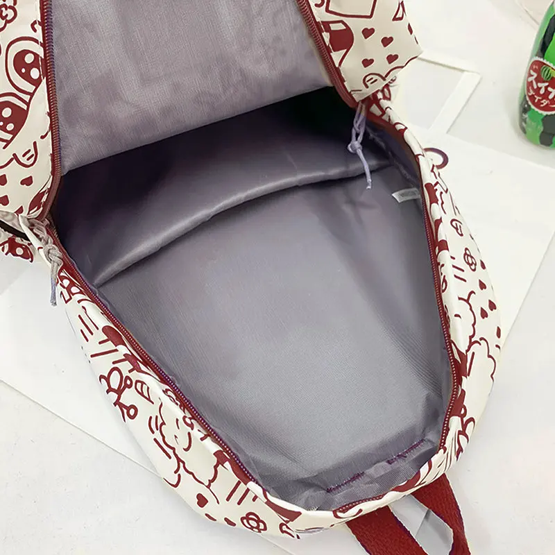 Рюкзак підлітковий No Brand 5154 31х13 см White-Red 13081-84483 - фото 6