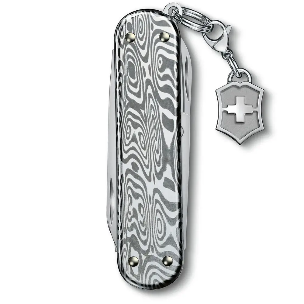 Ніж Victorinox Classic Brilliant Damast 58мм,5функ,дамаск + брелок-лого - фото 2