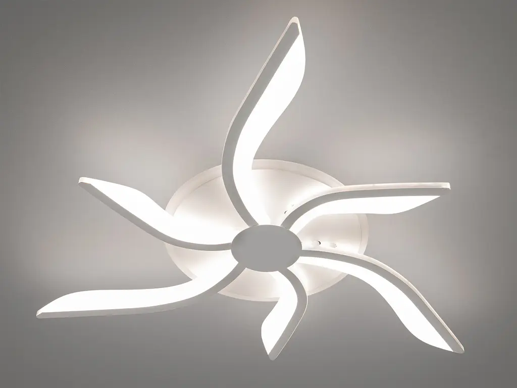 Люстра стельова LED Diasha 2480/3+3WH, 55W, 3200K-6500K, білий метал, сучасний стиль для дому - фото 3