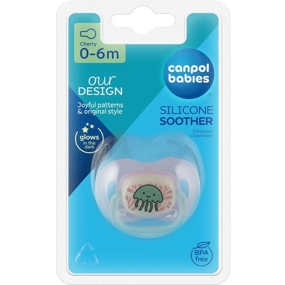 Пустушка силіконова кругла Canpol babies Love&Sea 0-6 місяців рожева (34/900_pin) - фото 3