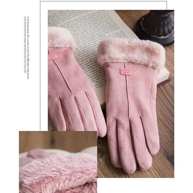 Рукавички жіночі теплі Friend Only Fashion Gloves рожеві - фото 5