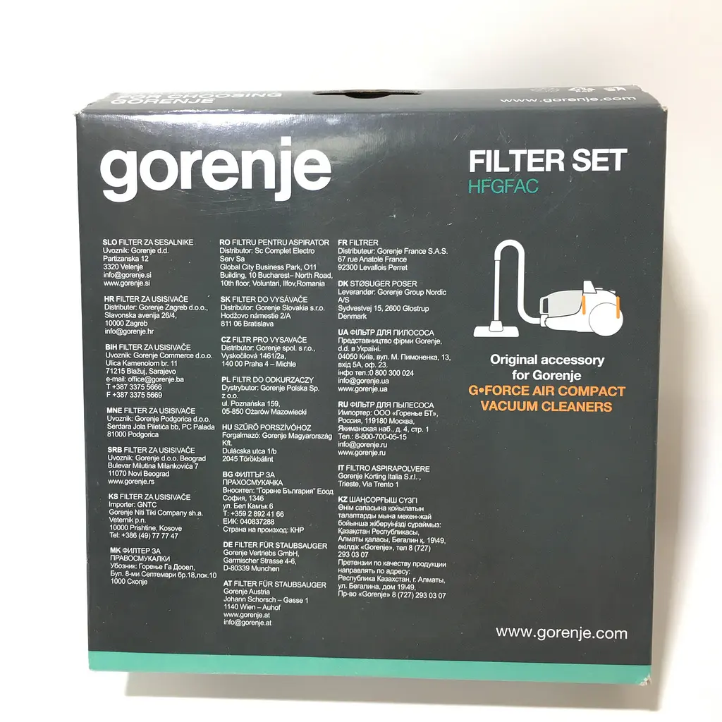 Комплект Hepa фільтрів для пилососу Gorenje VCEA01GACWCY, VC1901GACRCY, VC1701GACWCY, 732742 (HFGFAG) - фото 6