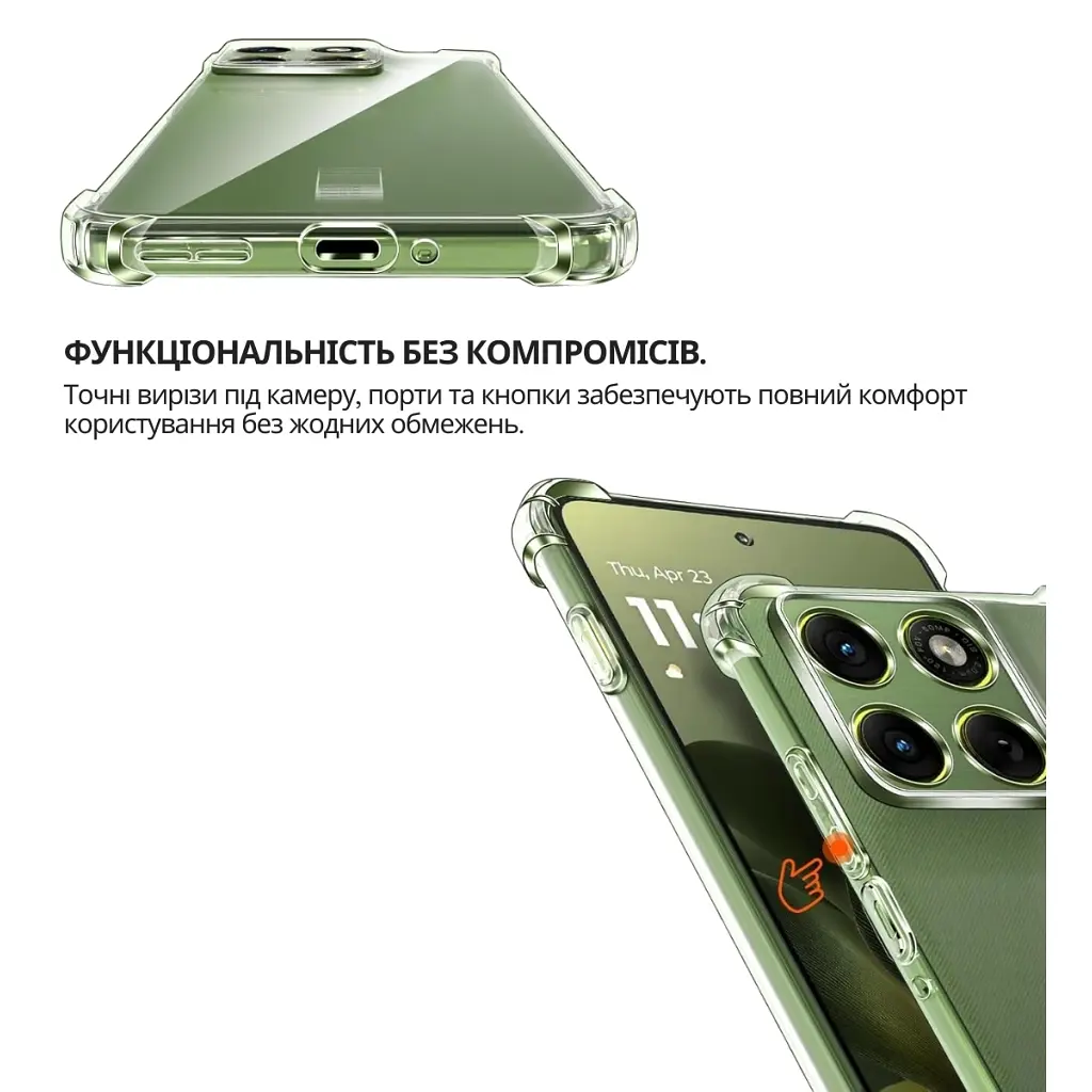 Чохол до мобільного телефона BeCover Anti-Shock Motorola Edge 70 Clear (715069) - фото 2