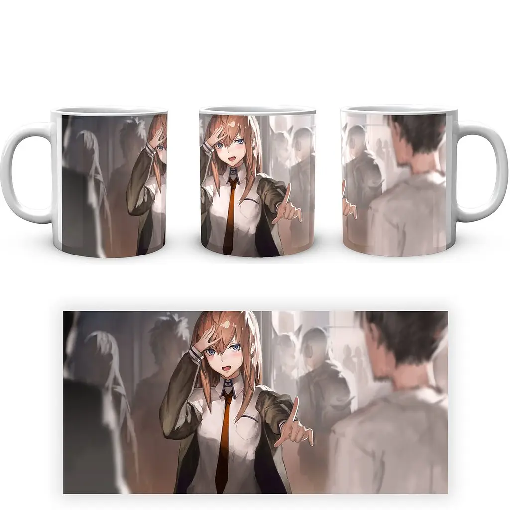 Кружка GeekLand Steins Gate Брама Штейна Макисе SG 15 330 мл белая - фото 3
