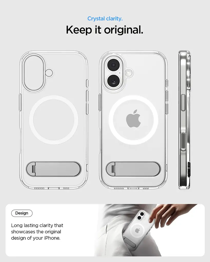 Чохол Spigen для iPhone 17, Ultra Hybrid S MagFit, Clear White teh0019342 - фото 6