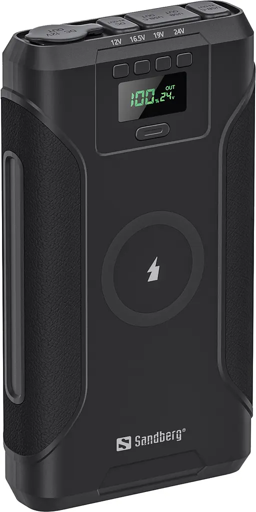УМБ Sandberg 76800mAh Survivor DC91W PD100W,2xUSB-С+USB-A18W,Cigar Lighter120W,QI-15W,PowerThru - фото 3