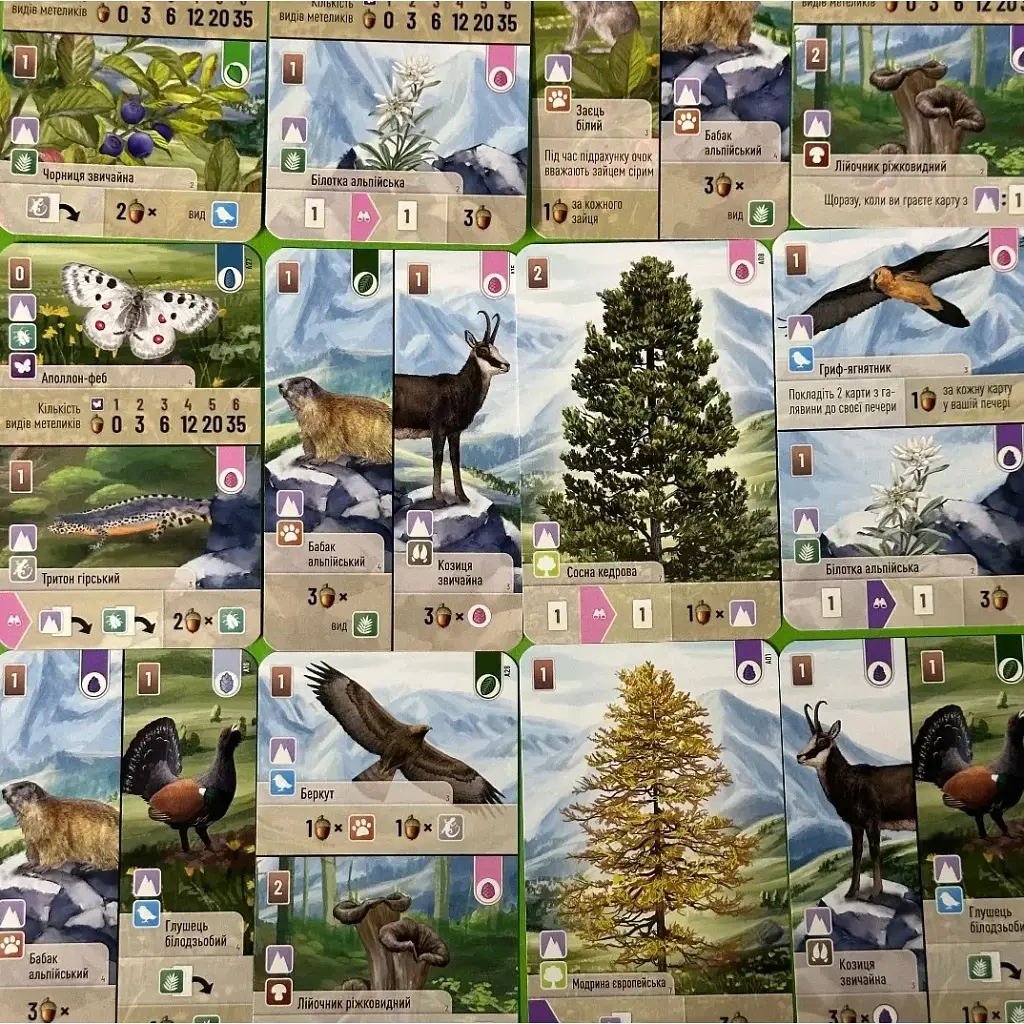 Настільна гра Lord of Boards Лісова метушня. Альпи (Forest Shuffle: Alpine Expansion) (укр.) доповнення (LOB2405UA) - фото 4