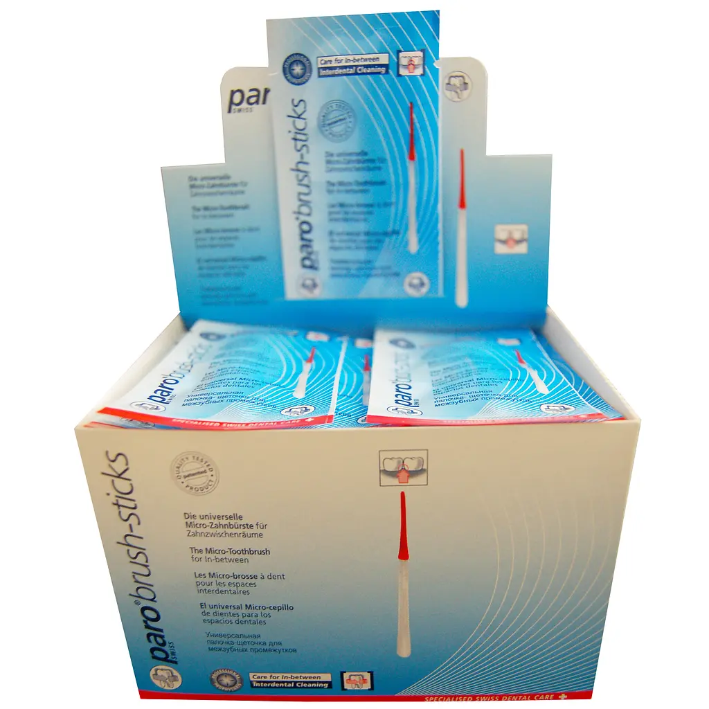 Мікро-щіточки Paro Swiss brush sticks в індивідуальній упаковці 60 шт. (Esro AG) - фото 5