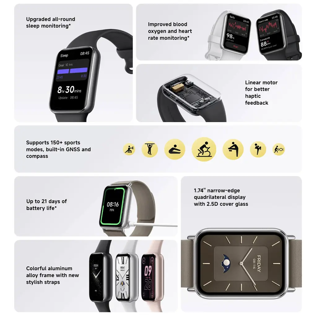 Фітнес браслет Xiaomi Smart Band 9 Pro (BHR8710GL) Obsidian Black (1111143) - фото 4