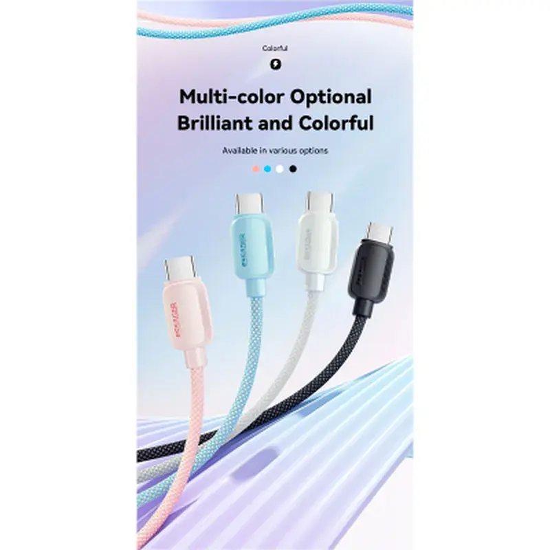 Дата кабель USB-C to USB-C 2.0m 100W black Essager (EXCTT1-WLA01-P) - фото 4
