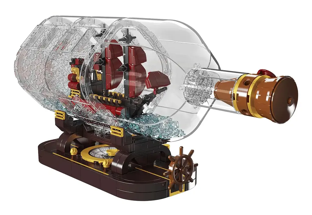 Конструктор Пиратский корабль в бутылке 885 элементов - фото 4