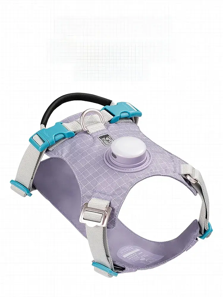 Шлея для собак Truelove TLH6771 з LED-підсвічуванням і тримачем для GPS-трекера Фіолетовий, S - фото 2