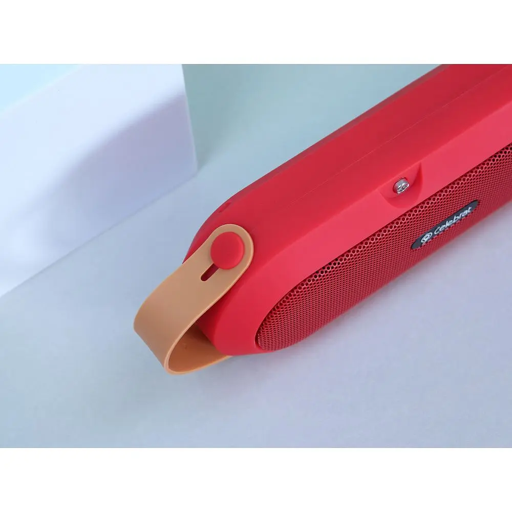Портативна блютуз колонка Celebrat SP-5 TF card micro-usb 3,5-мм 1200 mah Red - фото 8